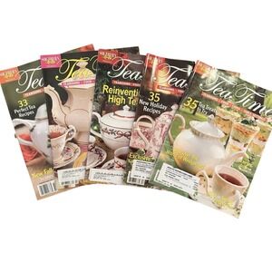 Tea Time Magazine Lot of 5 Tea Party Recipes Food Table Etiquette Southern Belle